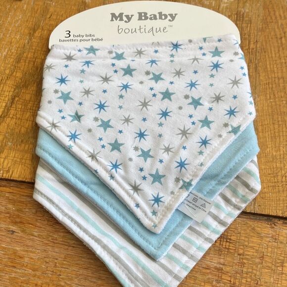 My Baby Boutique Other - MY BABY BOUTIQUE Starry Blue Bib Set